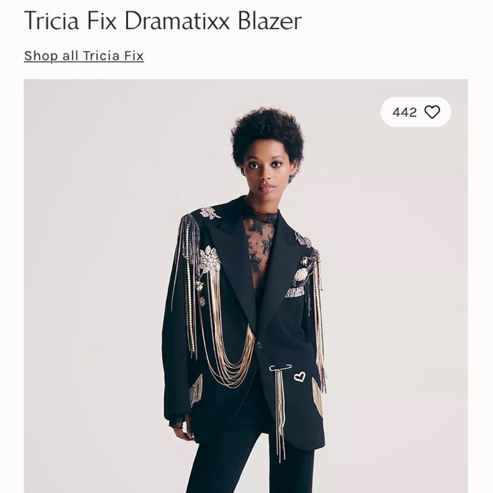 Free People x Tricia Fix Dramatixx Blazer - Size M